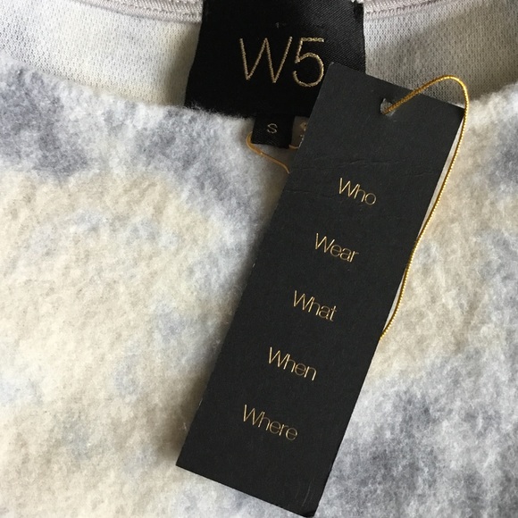 W5 by Anthropologie Blue Tie Dye Cloud Design Babydoll Style Top Peplum Bottom S - Picture 5 of 6